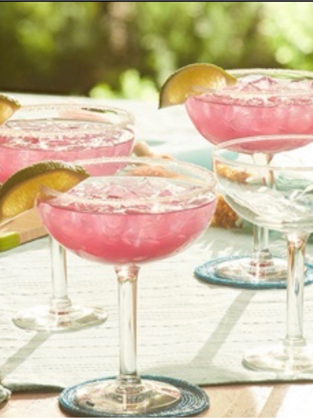 Princess House Pink Margarita Coupes